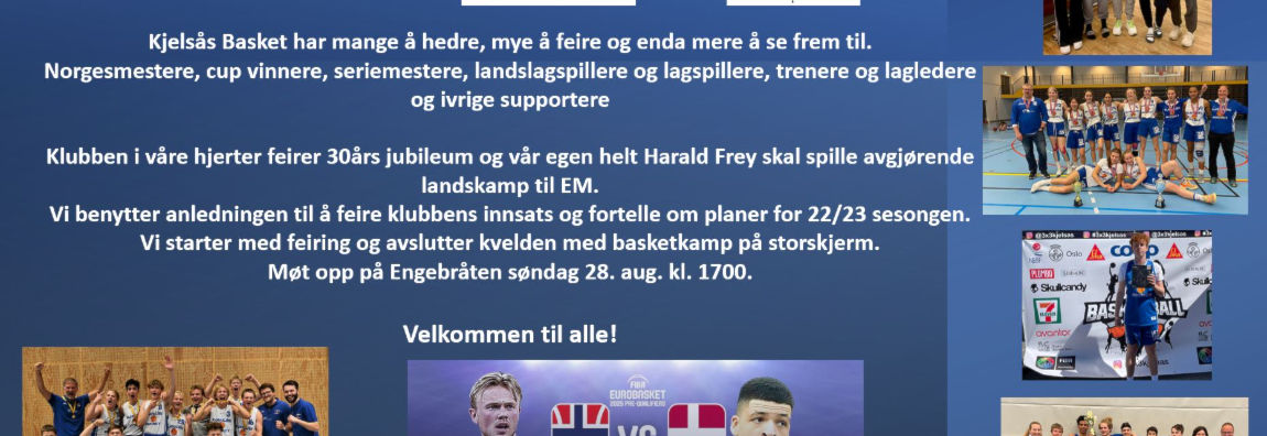 Hedre spillere, trenere og andre og Basket Landskamp på Storskjerm